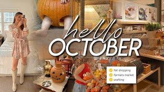 OCTOBER DAYS | fall clothing haul, farmers market, baby crafts, antiquing, & self care routine 