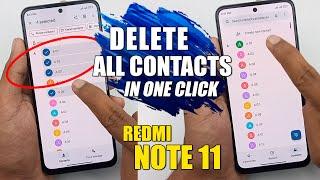 How To Delete All Contacts In One Click [Redmi Mobiles] - Redmi Note 11