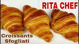 CROISSANTS SFOGLIATI FATTI A MANORITA CHEF | Come quelli del bar.