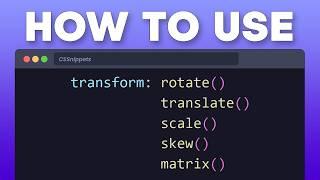 Master CSS Transform Property: Rotate, Scale, Translate & Skew Tutorial