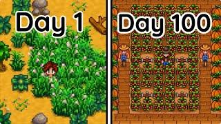 I Played 100 days Of  Stardew Valley