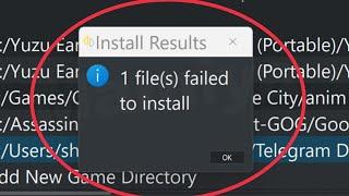 Pc Fix Install Results file Failed to install yuzu Problem Solve