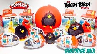 МНОГО сюрпризов Энгри Бёрдс в Кино Angry Birds Movie - Плэй-До яйцо БОМБ, СВИТ БОКС, Киндер Сюрприз