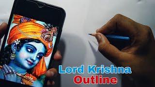 Krishna Drawing outline tutorial pt-1 ||Artist Sohom Dey.