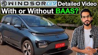 MG WINDSOR EV DETAILED VIDEO️ | MG BAAS Program Explain in Hindi | MG Windsor Ev Complete Price