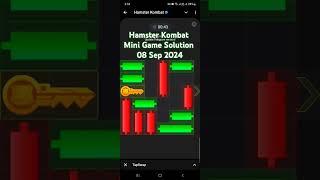 Hamster Kombat Mini Game Solution 08 Sep 2024 | mini game hamster | hamster mini game solution