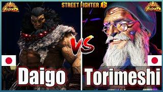 Street Fighter 6 Daigo (AKUMA)  Vs  Torimeshi (DHALSIM #1) Best Ranked MatchFightingGameWorldX