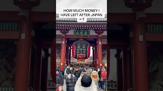 How much MONEY I have left after #Japan. #12345678 #myjapan #japantravel #12345678challenge #myjapan