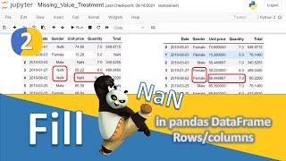 Python Pandas - Fill missing values in pandas dataframe using fillna, interpolate