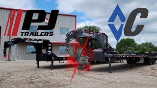 PJ Trailers VS Diamond C Trailers Flatbed Comparison!! LY VS FMAX