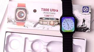 Series 8 Smart Watch T800 Ultra Black Unboxing