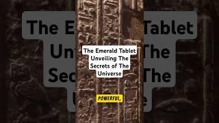 The Emerald Tablet Unveiling The Secrets of The Universe #freakyfacts #books