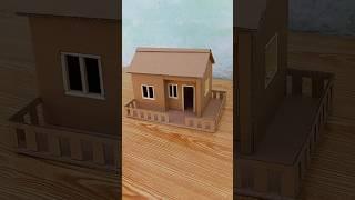 Small Cardboard House For School project | How To Make Cardboard House DIY Miniature Cardboard House