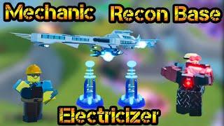 Mechanic, Recon Base and Electricizer Solo Expert Mode Roblox Tower Blitz