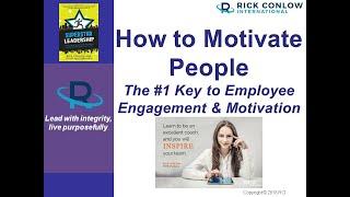 How Do You Motivate People? The #1 Key to Employee Engagement & Motivation-Leadership Training