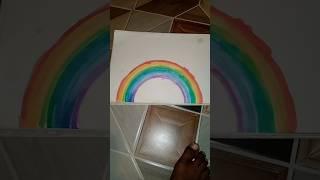 Painting  rainbow with easy trick #shorts #viral