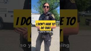 Female Cop Gets Put In Her Place! ID Refusal & I Don't Answer Questions