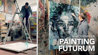 Painting FUTURUM: Mario Henrique at the studio