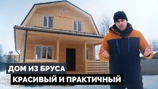 Красивый и практичный, дом из бруса по проекту Д-79