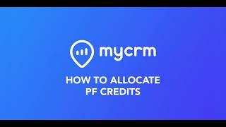 How to allocate PF Credits