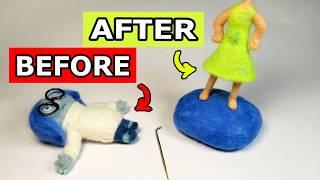 How To Make Needle Felted PEOPLE STAND UP