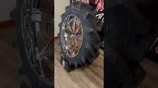 BKT Tires Mounted On MSA M34 Flash Chrome Wheels : Wild Boar ATV Parts #atv #utv #bkt #wheel