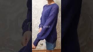 Паутинка спицами (альпака+меринос+шишибрики) #knitting #вязаниеспицами #паутинка #рарака