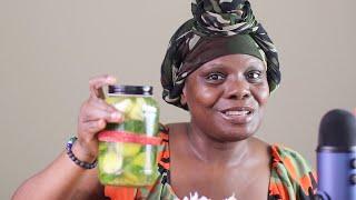 MAKING HOME MADE PICKLES ASMR CARVING PEACHES POTATOES