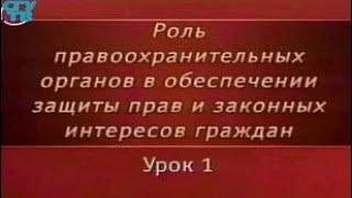 Урок 1. Общие сведения о правоохранительной деятельности и правоохранительных органах