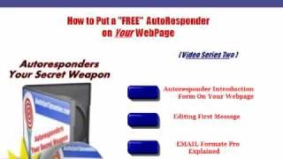 How to Put a Free Autoresponder on Your Web Page Series Intro.