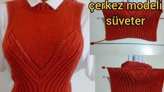 yuvarlak yaka süveter modeli, bayan süveter  hırka modeli  part 2