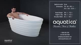 Aquatica Dune Freestanding Bathtub Demo Video for Tall People