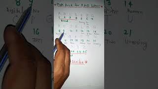 Alphabet & Number Remembering Trick। ABCD Number trick। A to z letter learning by dinesh sir