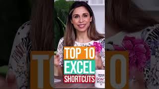 TOP 10 Excel Shortcuts in 1 Minute #shorts