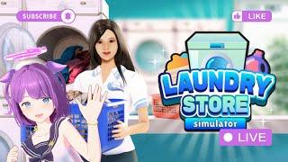 [ Laundry Store Simulator ] FARMING WANG DEMI BAYAR HUTANG~ PLUS ADA UPDATE NIH #vtuberindonesia