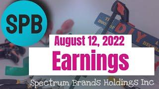 SPB Earnings - August 12 2022