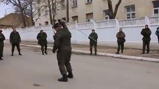 Ukraine war  - Russian Don cossacks whip-dancing in Donetsk Ukraine