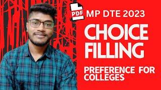 MP DTE Choice Filling Colleges Preference For BTech | PDF Download