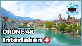 Drone 4K : beautiful view of Interlaken , Switzerland (4k) 아름다운 스위스 인터라켄 드론뷰