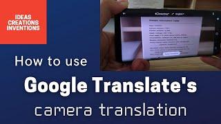 How to use Google Translate's Camera Translation