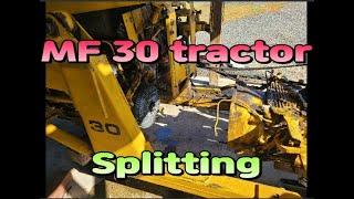 MF30 tractor splitting the transmission for repair