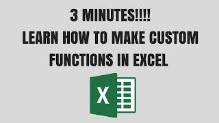 DEVELOP YOUR OWN FUNCTIONS IN EXCEL | GOOD FOR BEGINNERS