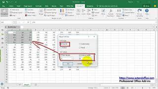 How to set column width and row height for a range in Excel