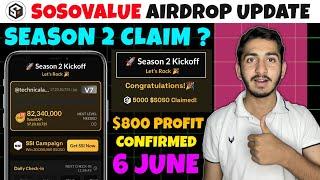 Sosovalue Airdrop season 2 claim | Sosovalue Airdrop season 2 Date | Sosovalue Airdrop New update