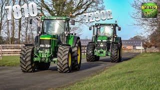 John Deere 7810 & 7290R - SOUND & DRIVING (60FPS)