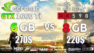 GTX 1660 Ti vs RX 590 Test in 9 Games