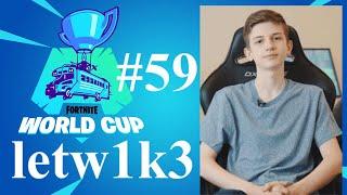 letw1k3 Fortnite Solo World Cup Highlight!!!