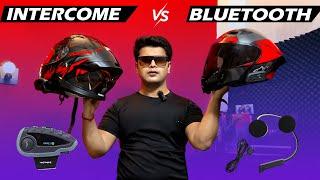 Bluetooth vs Intercome Best For your Helmet? Steelbird SBA 20 7 Wings & Axor Apex Hunter Hemet