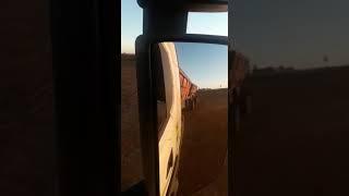 side tipper reversing view from the in cap (inside the truck)