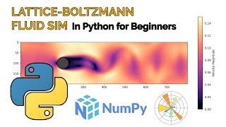 Simple Lattice-Boltzmann Simulator in Python | Computational Fluid Dynamics for Beginners